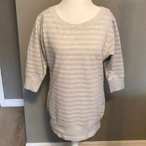 Metallic and French Terry Top